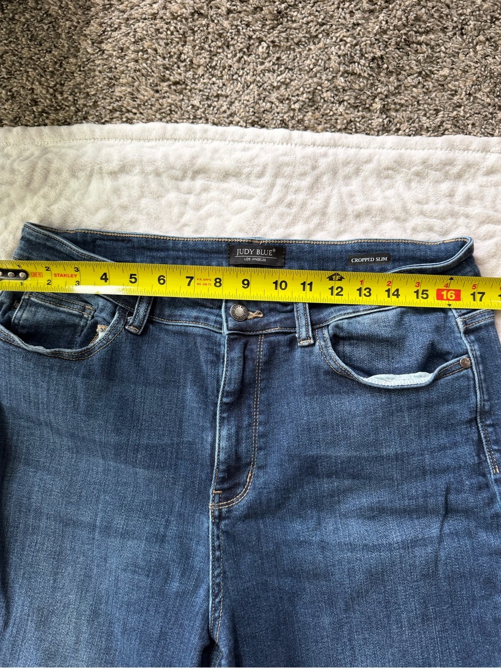 Judy Blue Cropped Slim Jeans Women’s 15/32 Medium Wash Stretch Denim - Picture 9 of 11